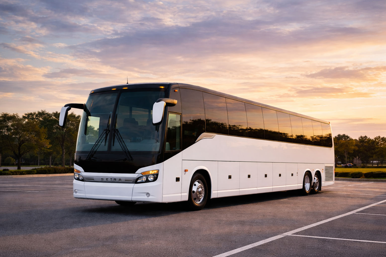 Austin coach bus exterior
